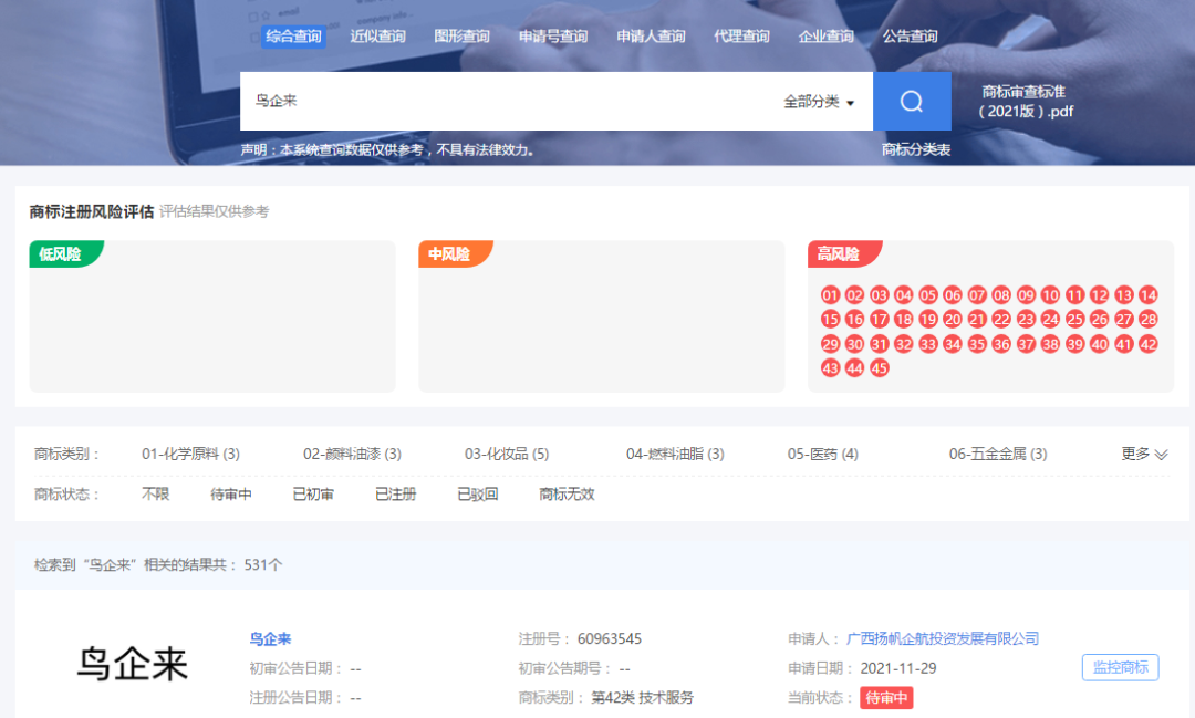 商标查询及流程